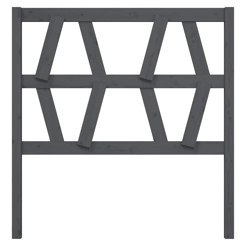 Kopfteil Grau 81x4x100 cm Massivholz Kiefer