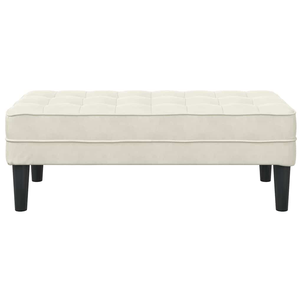 Bank mit Kissen Hellgrau 113 x 57 x 39 cm Samt