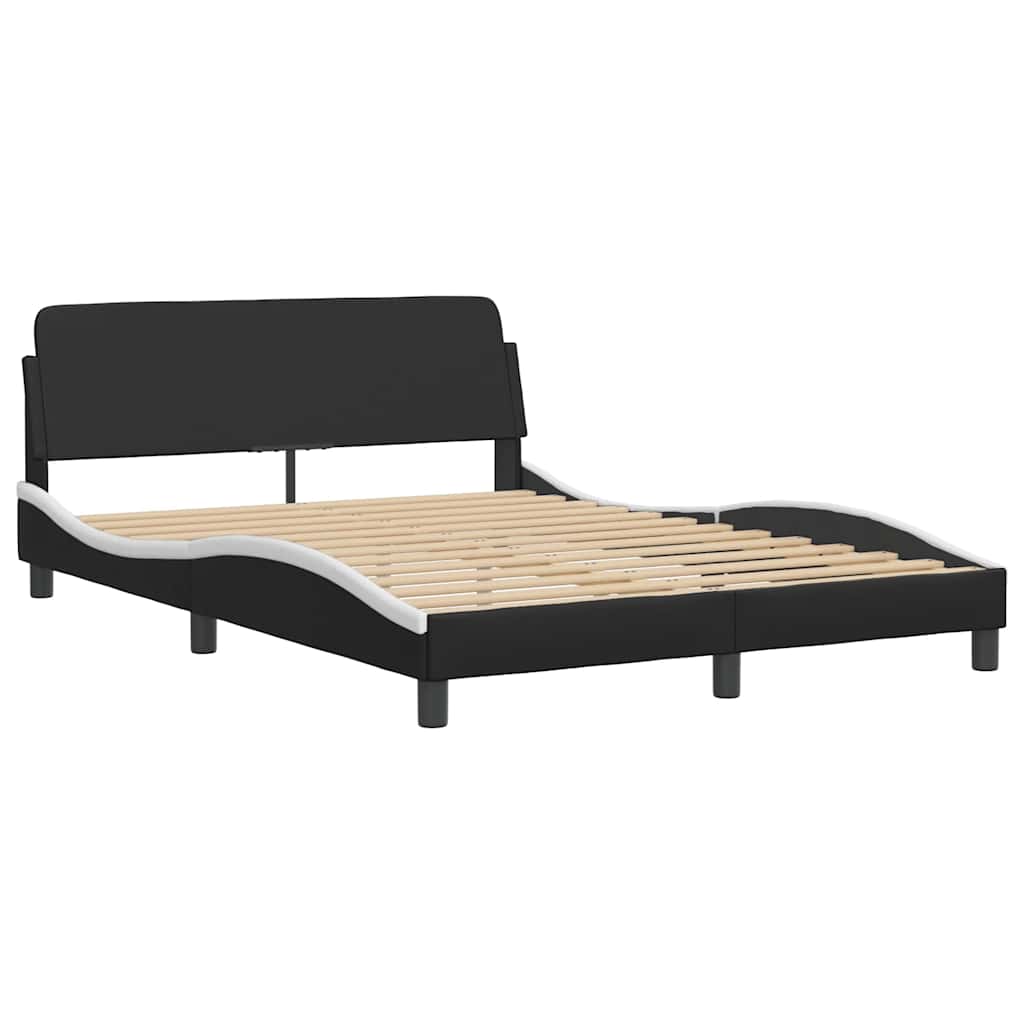 Bettgestell "Dover" Schwarz 80x200 cm Kunstleder
