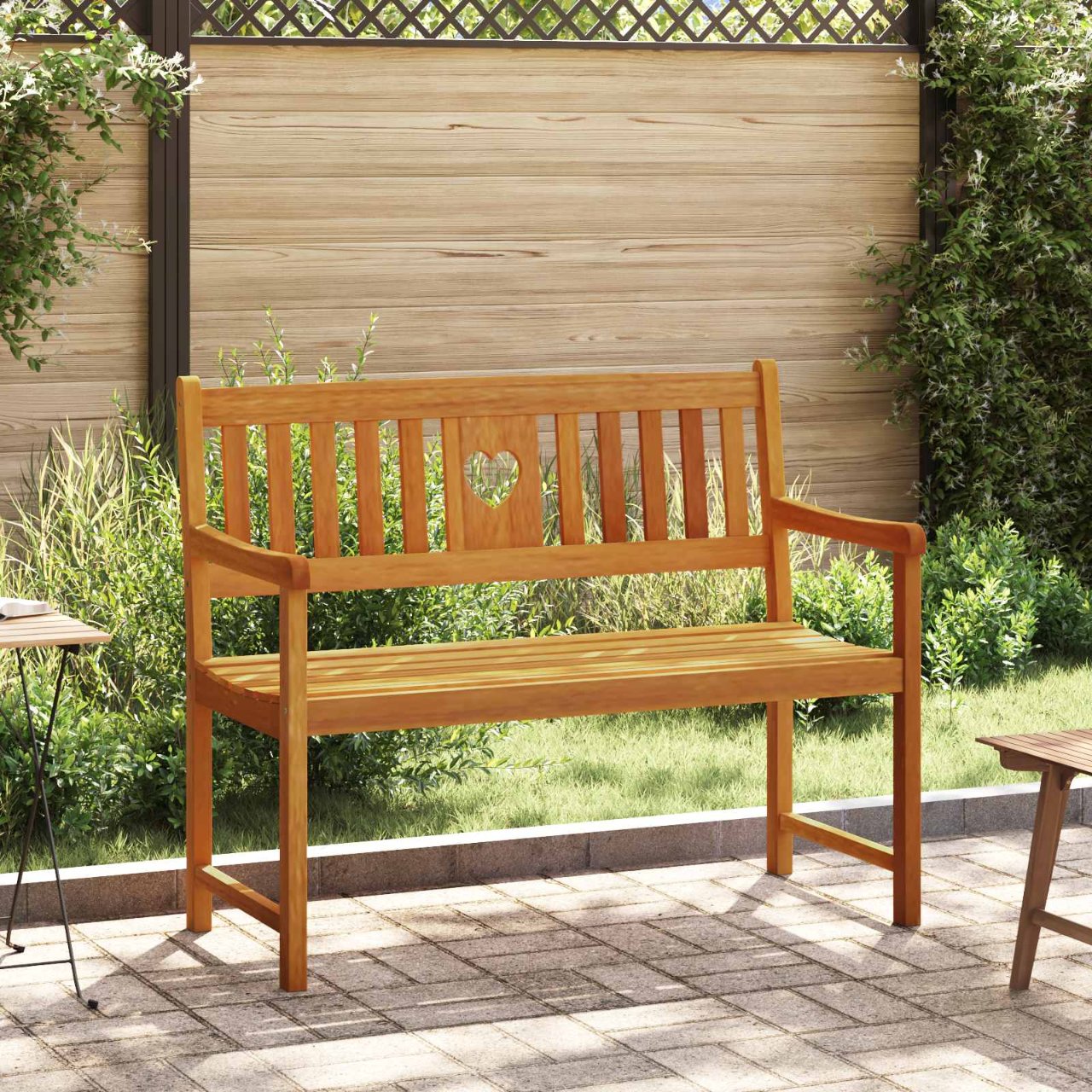 Bank Outdoor Natur 110 x 56 x 90 cm Massivholz Akazie