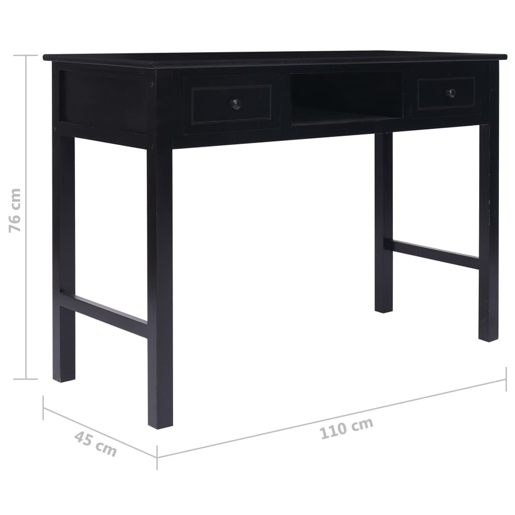 Schreibtisch Grau 110×45×76 cm Holz