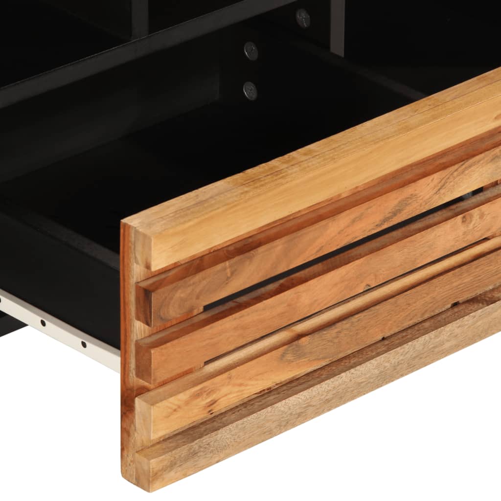 TV-Schrank 100x34x46 cm Raues Massives Mangoholz