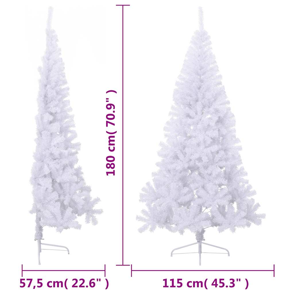 Künstlicher Halb-Weihnachtsbaum mit Ständer Grün 150 cm PVC