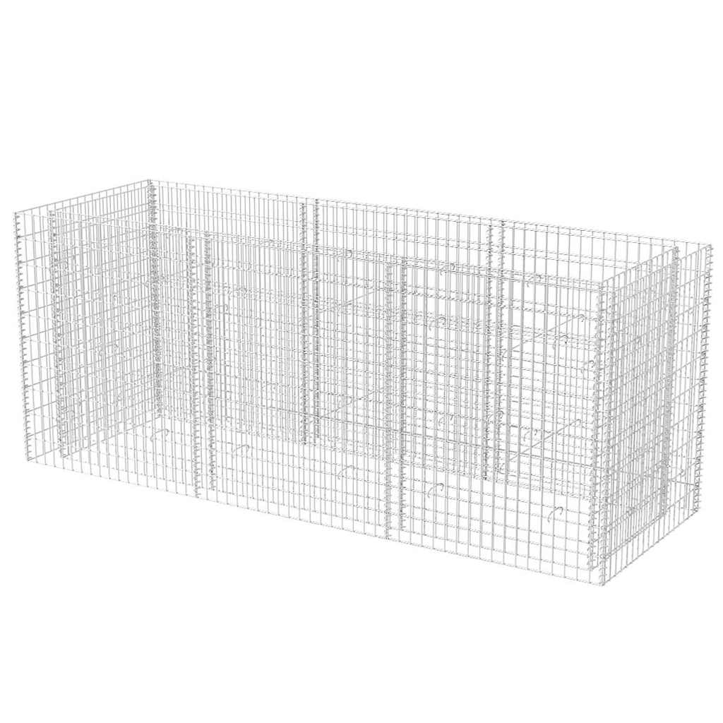 Gabionen-Hochbeet Stahl 360×90×100 cm