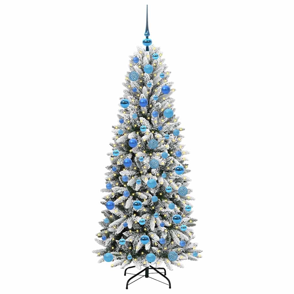 Künstlicher Weihnachtsbaum mit 150 LEDs mit Ständer Weiß 120 cm