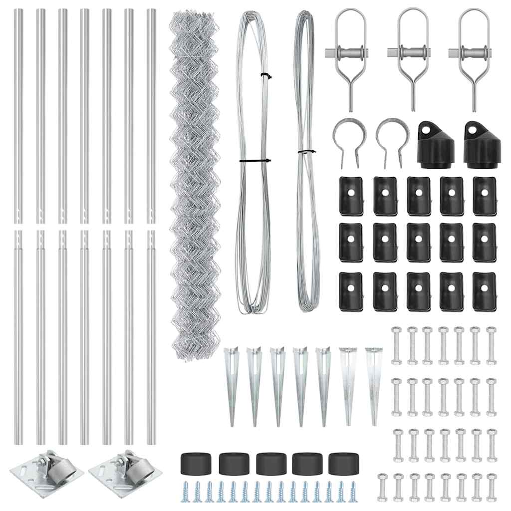 Outdoor Kettenglied-Zaun Erdfixierung 10 x 0,4 m Grün Netz