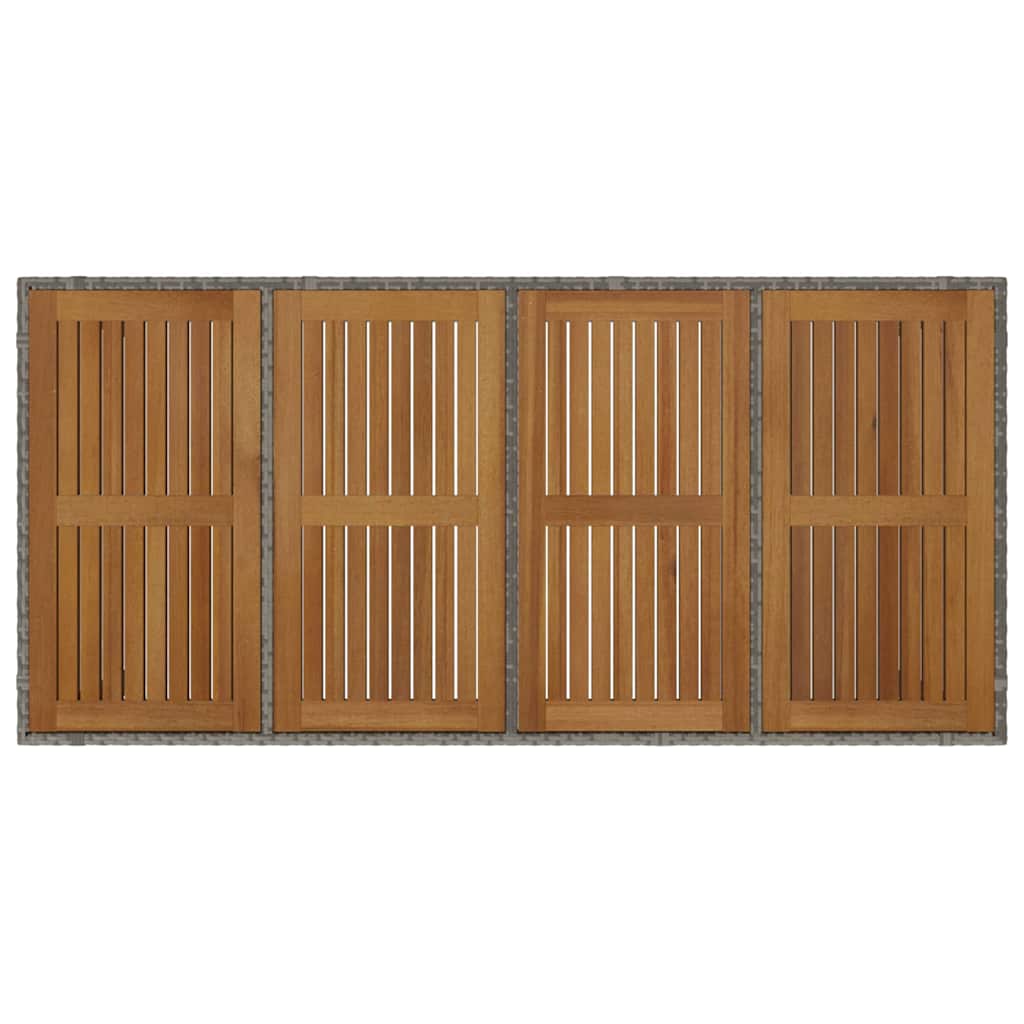 Garten Essgruppe 3 pcs Schwarz und Braun Poly-Rattan