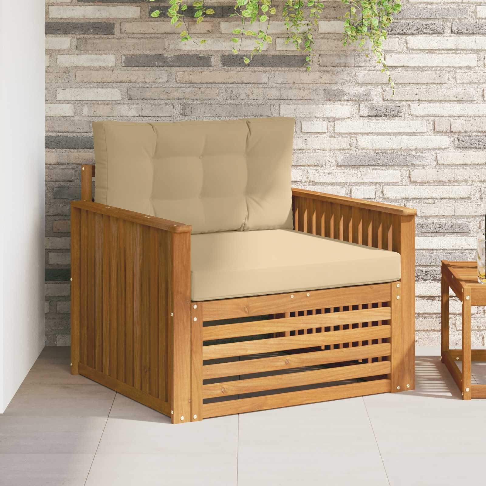 2 Stück Outdoor-Sofa Natur