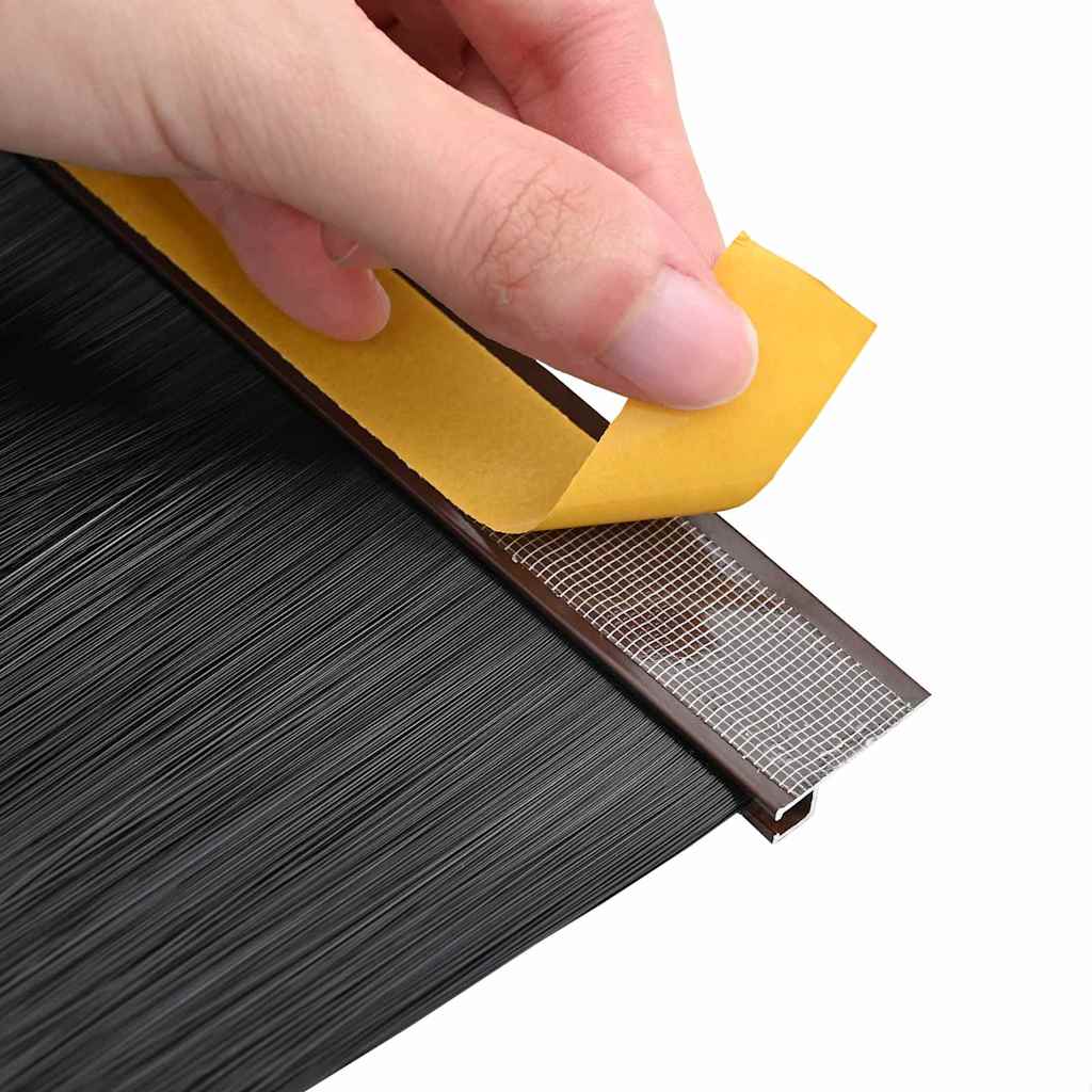 Selbstklebende Türbürstendichtungen 2 pcs Braun 100 cm
