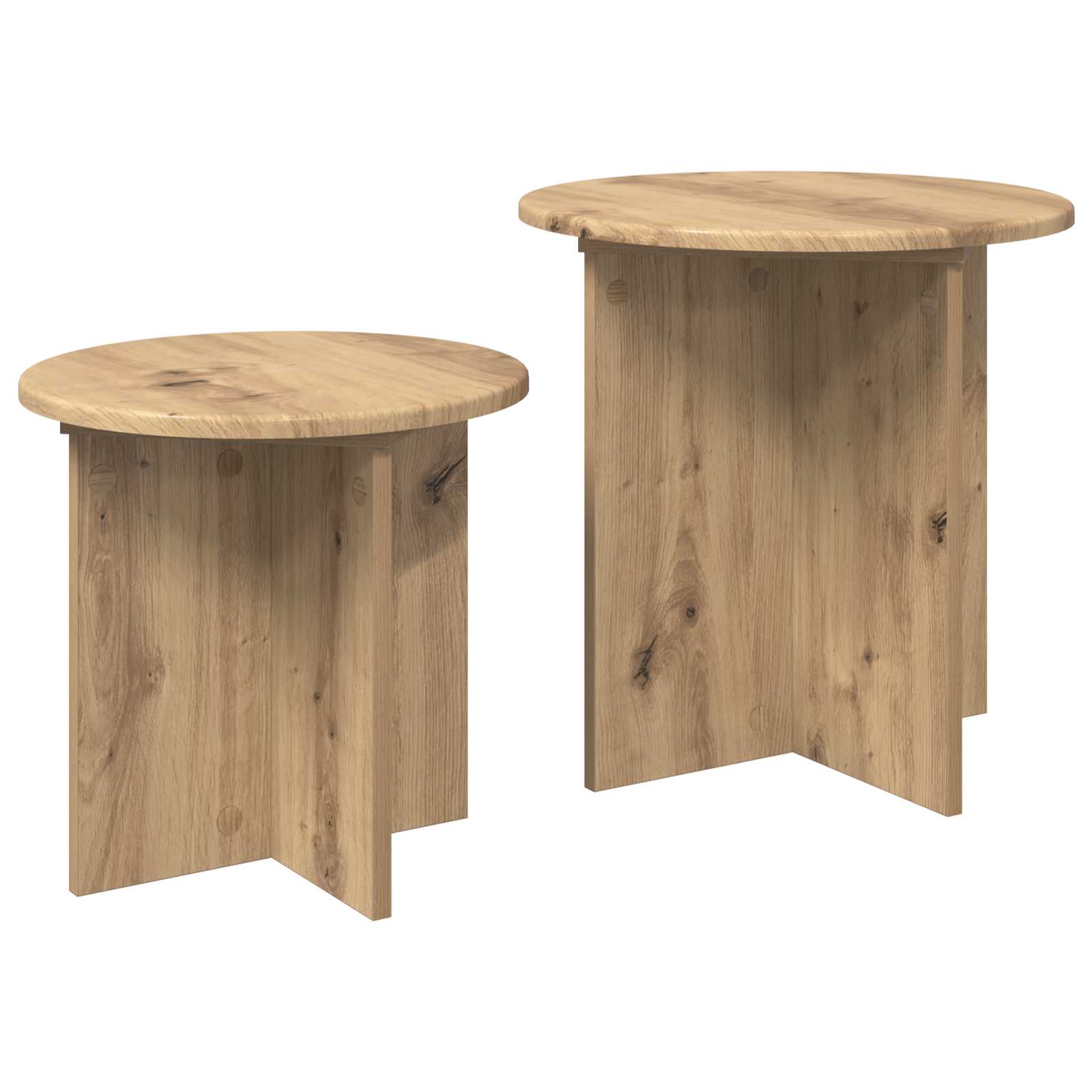 Beistelltisch-Set mit Speicher 2 pcs Holzwerkstoff