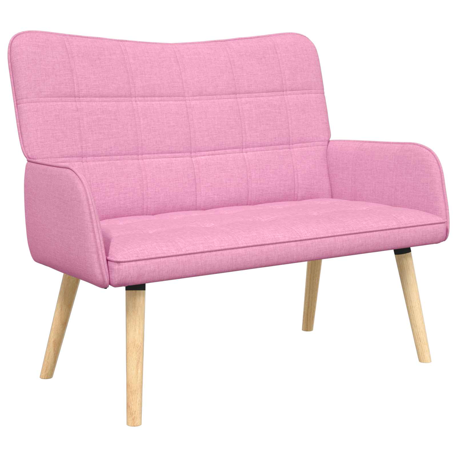 2-Sitzer Sofa Hellgrau 115 x 61 x 87 cm Stoff