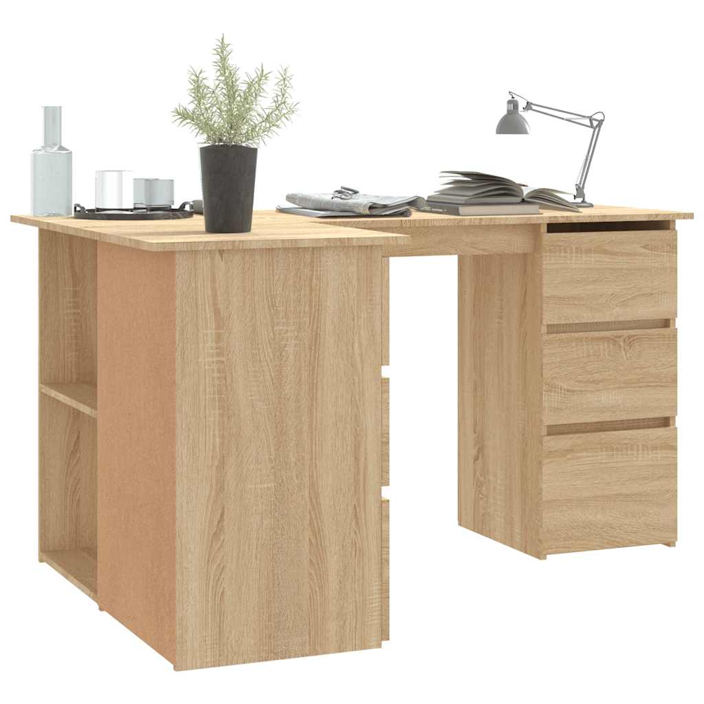 Eckschreibtisch Weiß 145x100x76 cm Holzwerkstoff