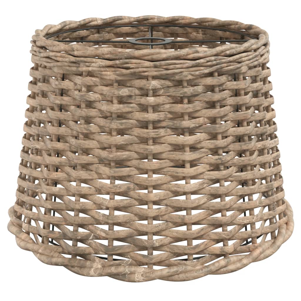 Lampenschirm Weiß Ø15x12 cm Korbweide
