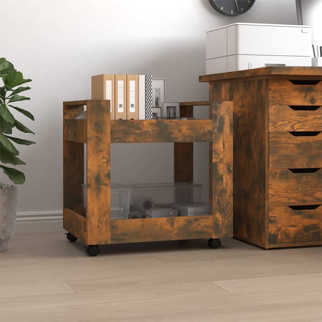 Bürowagen Weiß 60x45x60 cm Holzwerkstoff