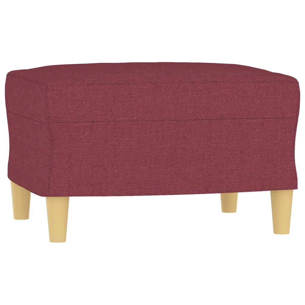 3-Sitzer-Sofa mit Hocker Taupe 180 cm Stoff