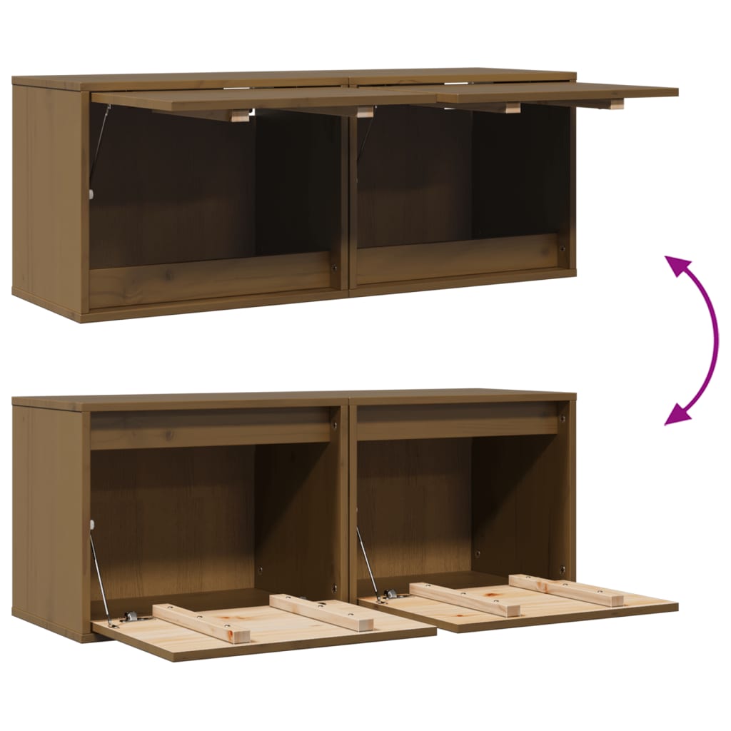Wandschrank 45x30x35 cm Massivholz Kiefer