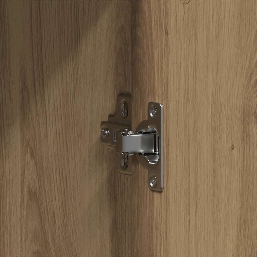 3-tlg. Badmöbel-Set Räuchereiche Holzwerkstoff