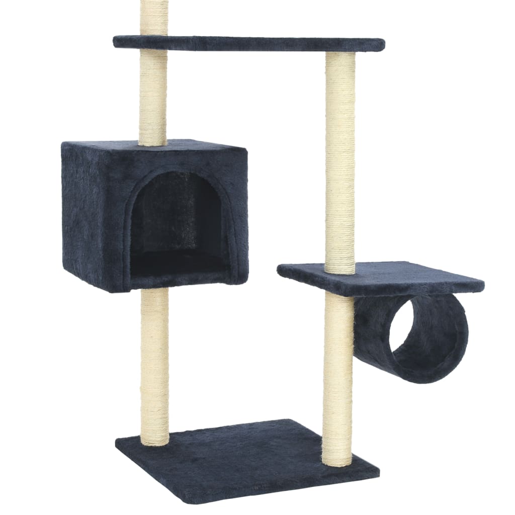 Katzenbaum mit Sisal-Kratzsäulen 260 cm Grau