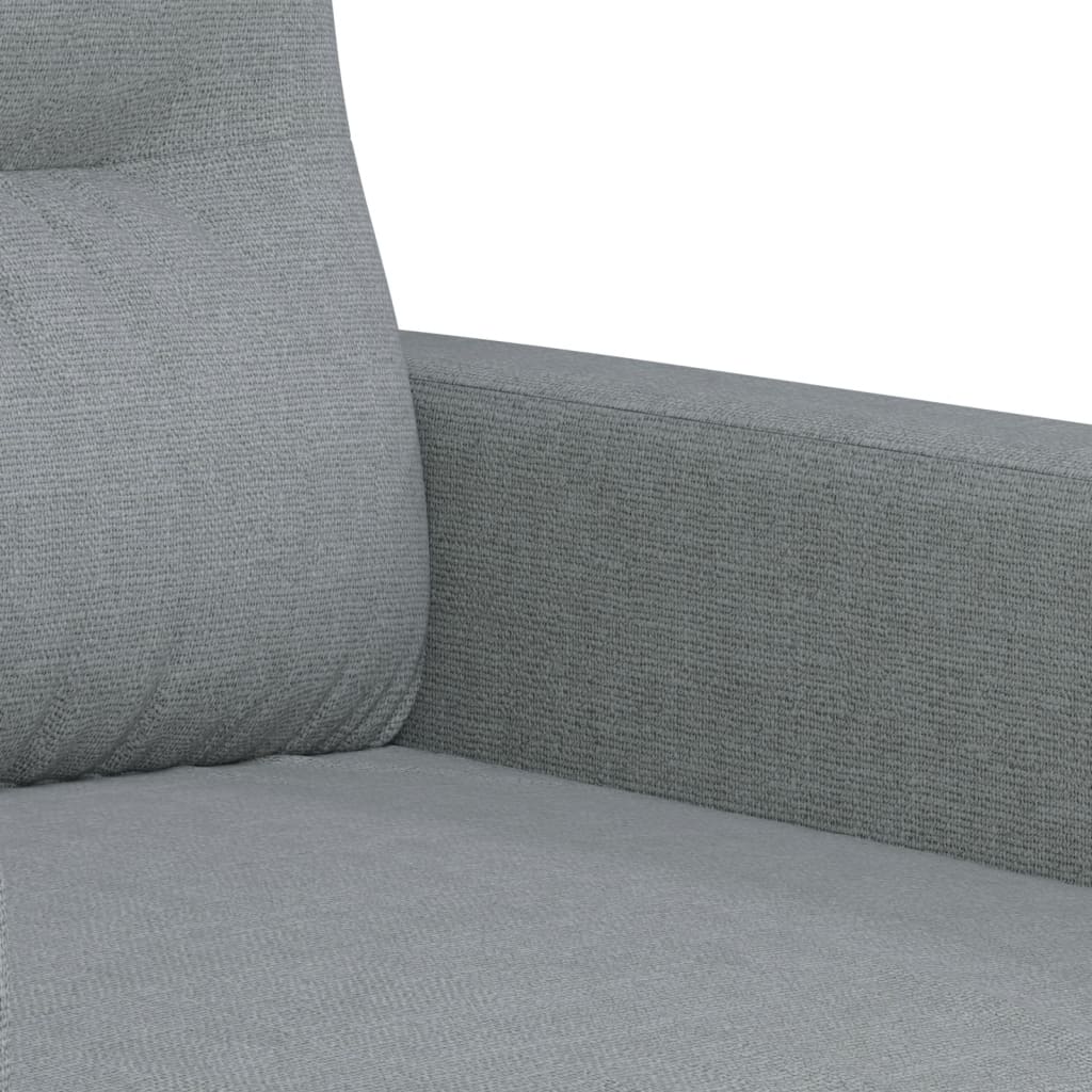 3-tlg. Sofagarnitur mit Kissen Taupe Stoff