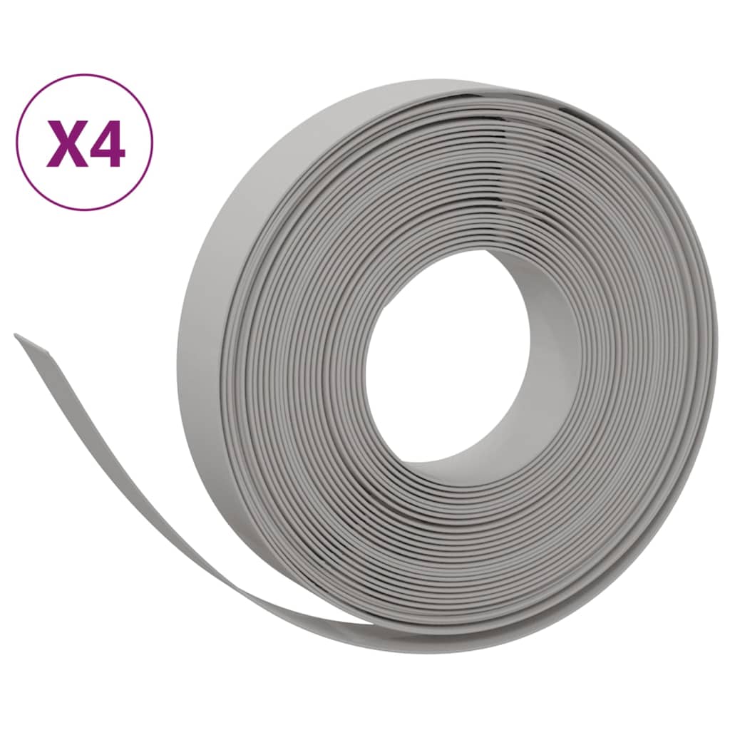 Gartenumrandung 25 m 10 cm PE Grau