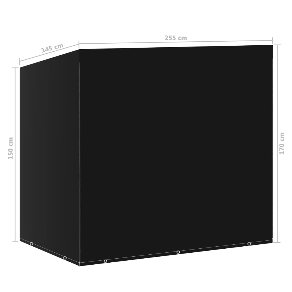 Hollywoodschaukel-Abdeckungen 2 Stk. 10 Ösen 255x145x170 cm