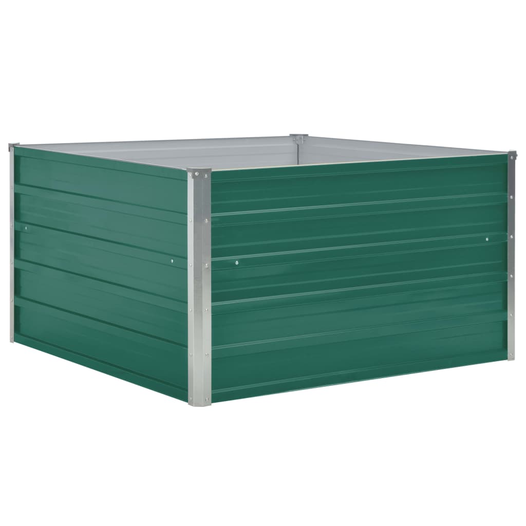 Hochbeet 100 x 100 x 45 cm Verzinkter Stahl Grau