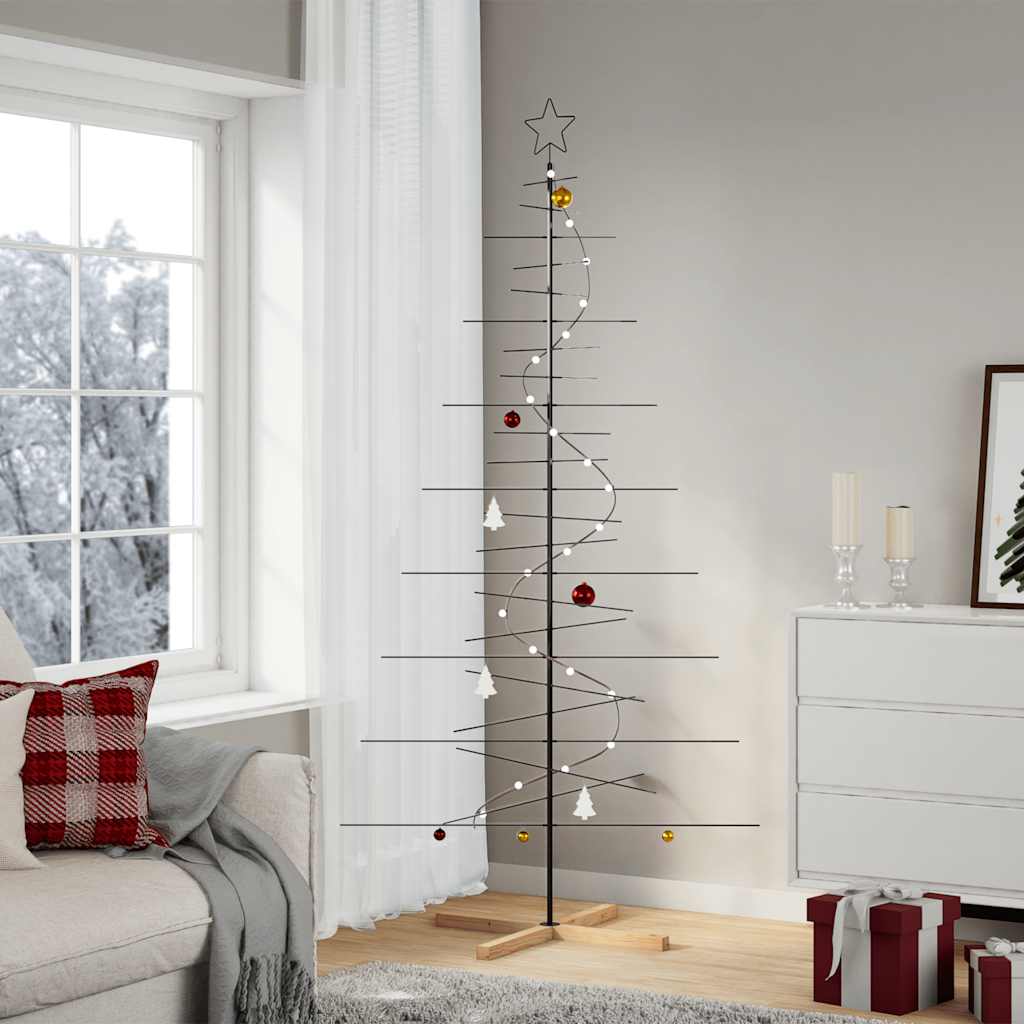 Metall Weihnachtsbaum Schwarz 59,5 cm Pulverbeschichteter Stahl