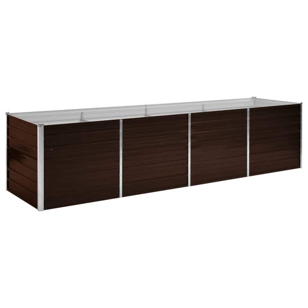 Hochbeet Braun 160 x 80 x 77 cm Verzinkter Stahl