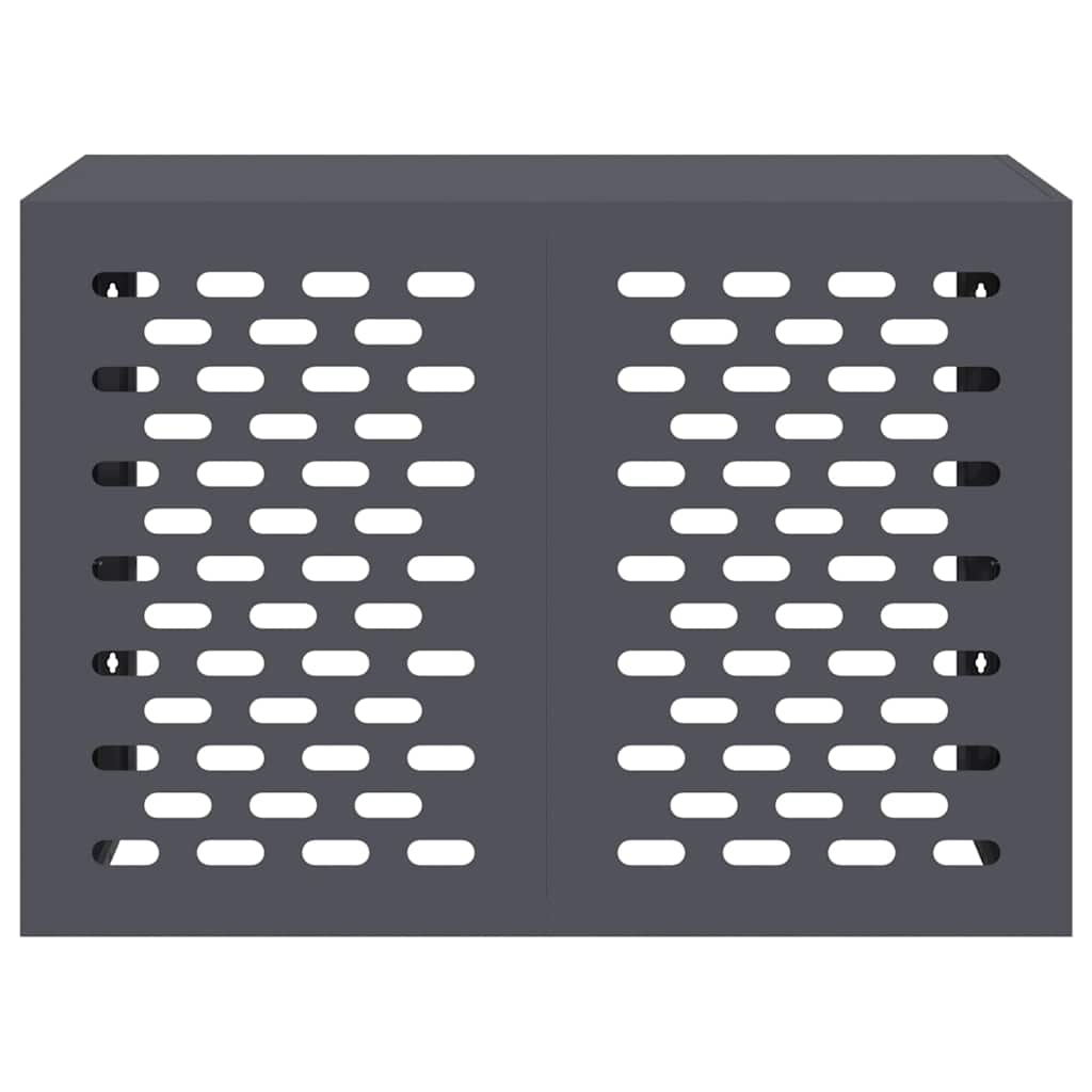 Klimaanlagenabdeckung Schwarz 90 x 40 x 60 cm Stahl