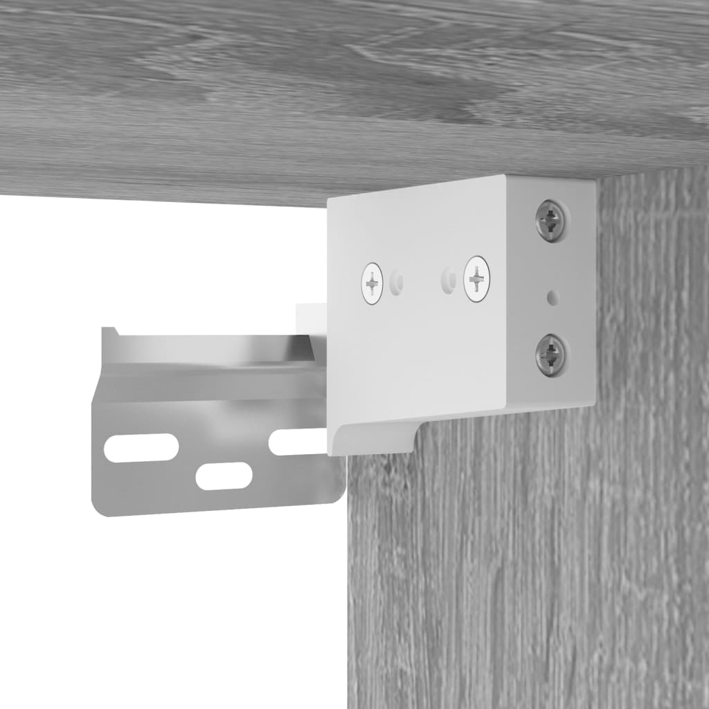 Highboard Betongrau 69,5x34x180 cm Holzwerkstoff