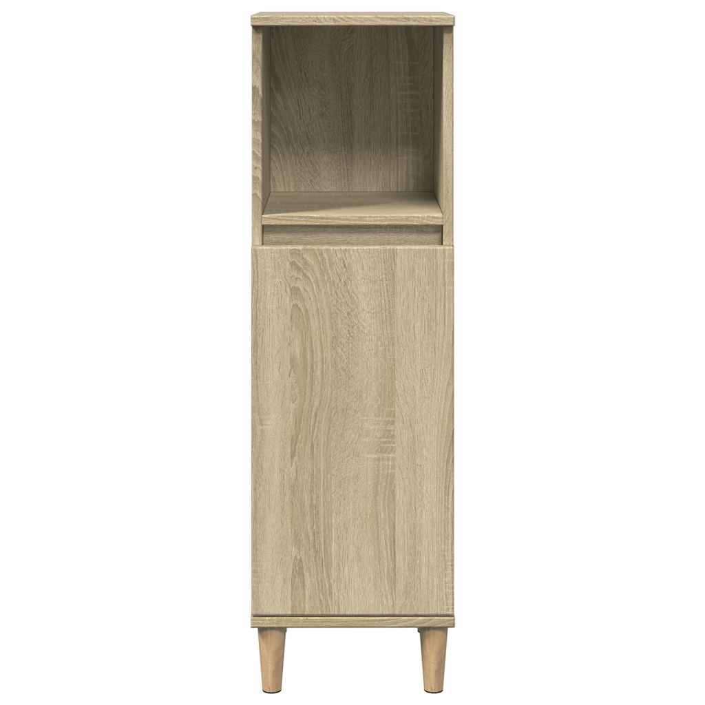 Badschrank Weiß 30x30x100 cm Holzwerkstoff