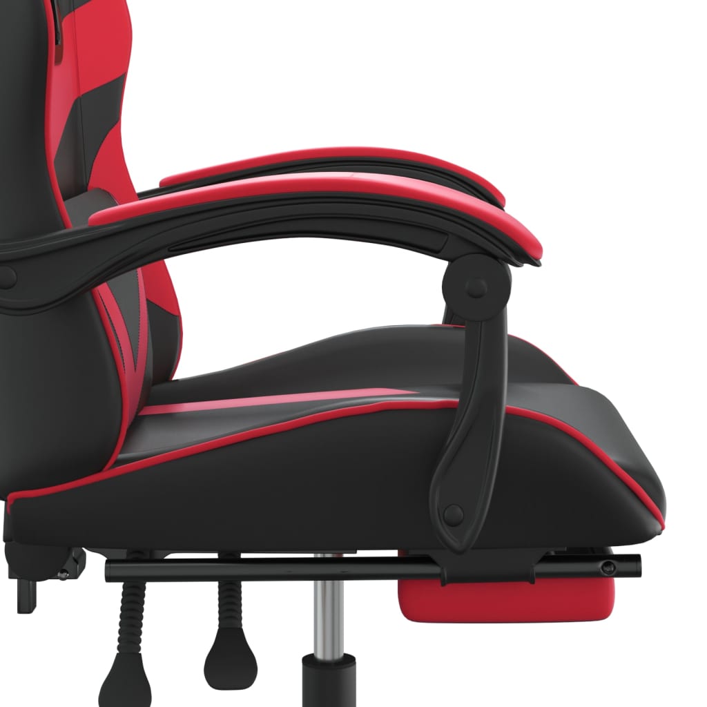 Gaming-Stuhl Drehbar Schwarz und Rot Kunstleder