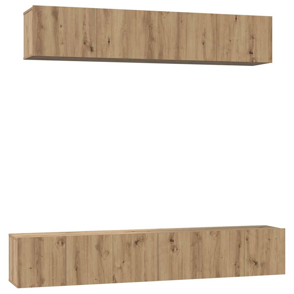 5-tlg. TV-Schrank-Set Weiß Holzwerkstoff