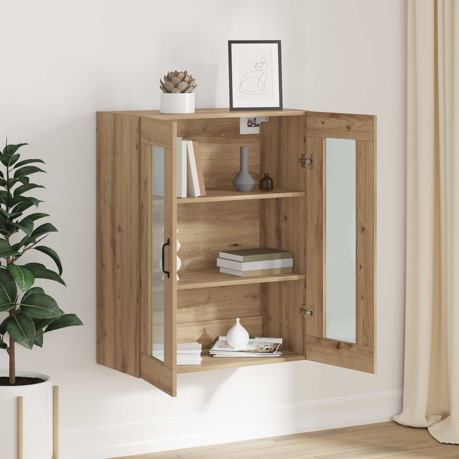 Hängeschrank Weiß 69,5x34x90 cm