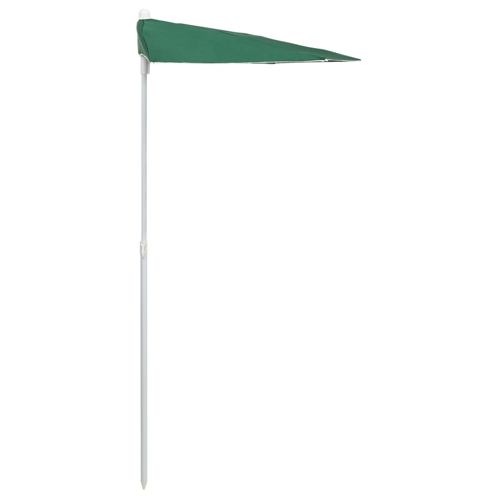 Halb-Sonnenschirm mit Mast 180x90 cm Anthrazit