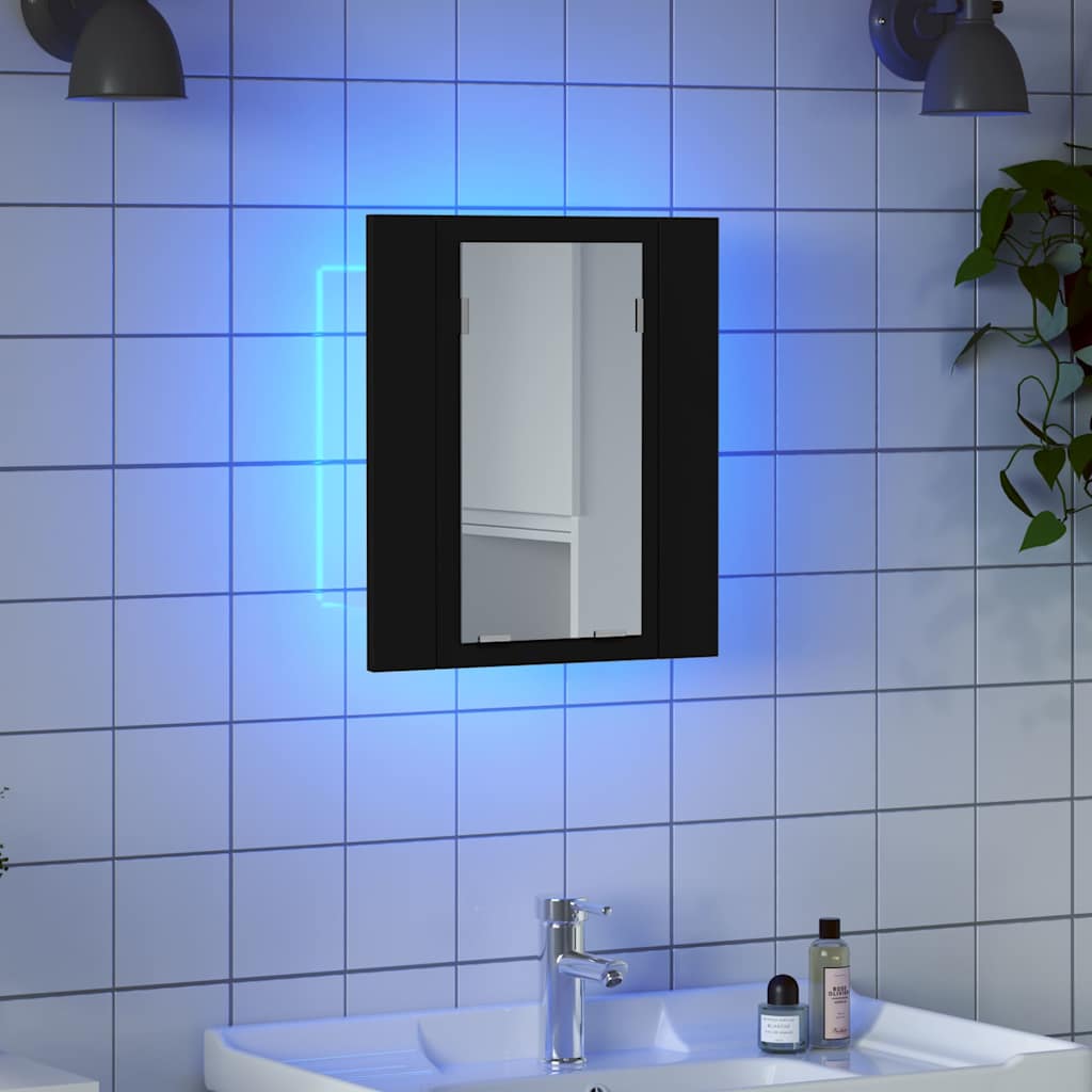 LED-Bad-Spiegelschrank Weiß 40x12x45 cm Acryl