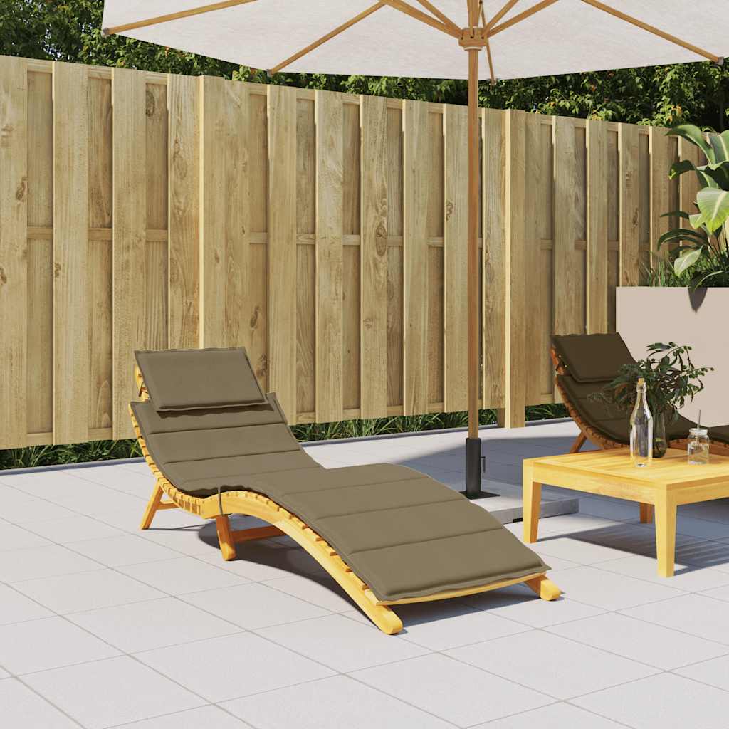 Sonnenliegen-Auflage Melange Anthrazit 186x58x4 cm Stoff