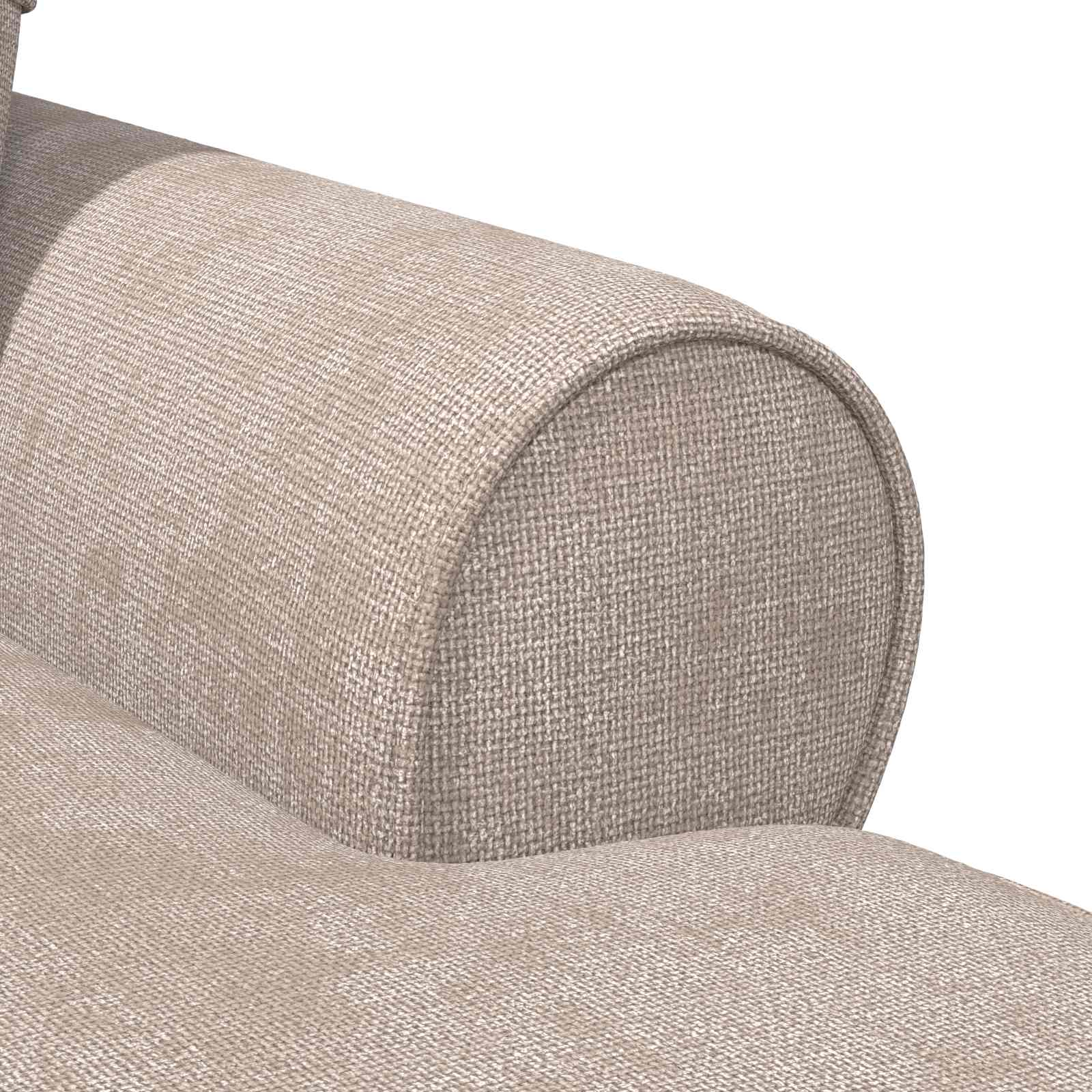 Chaise Lounge mit Rock mit Kissen Creme 157 x 91 x 91 cm ARES