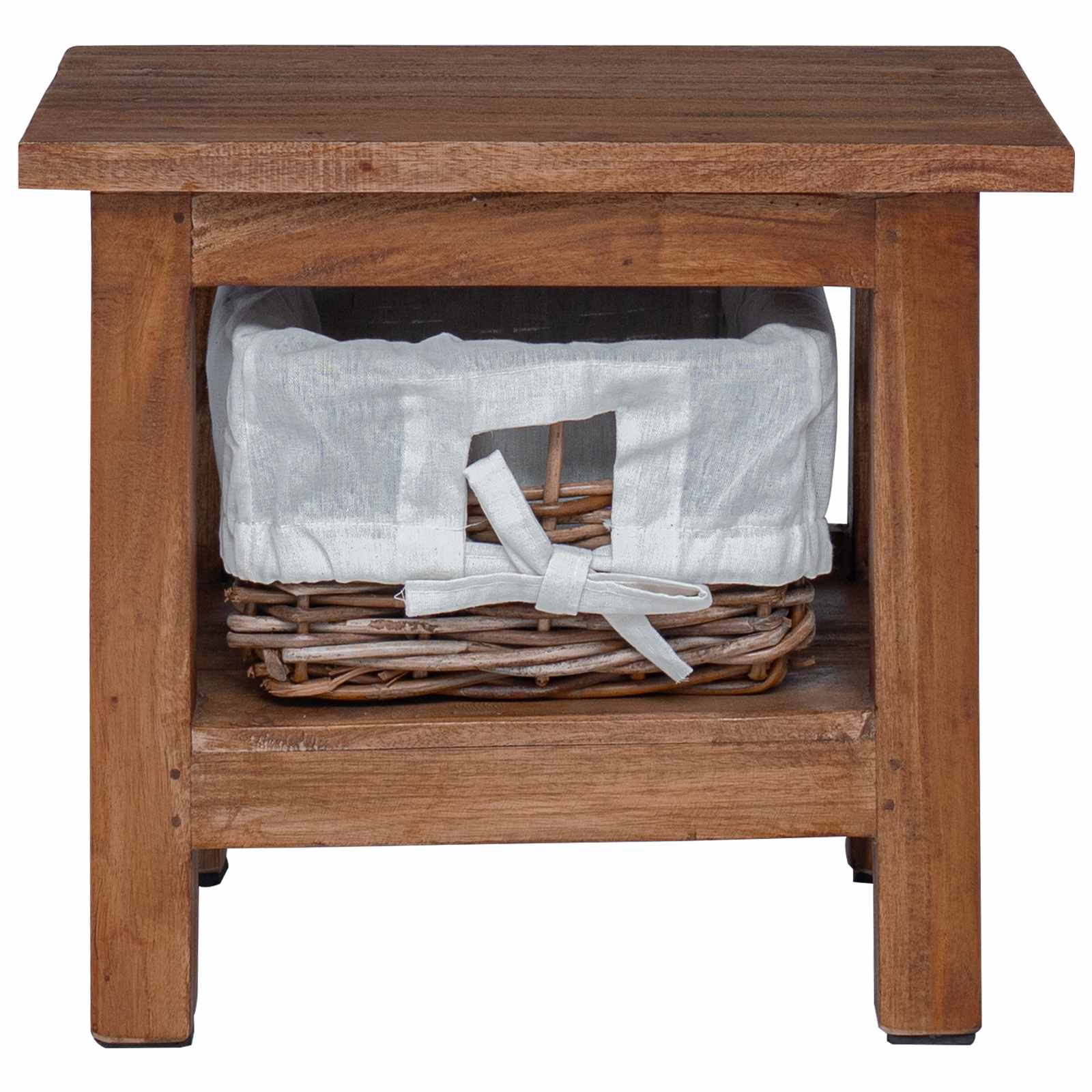 Beistelltisch Braun 38 x 28 x 35 cm Massivholz Mahagoni