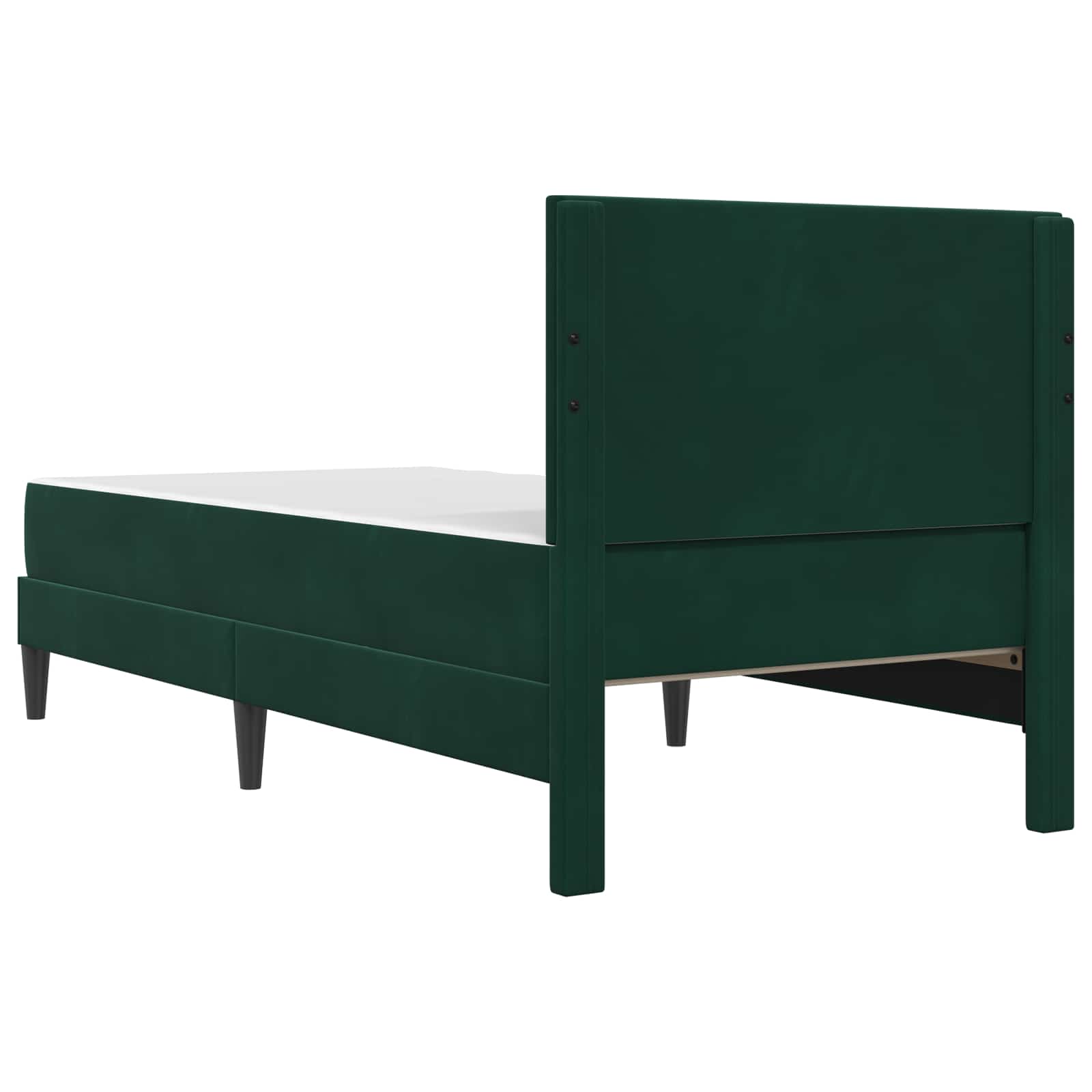 Bettgestell mit Matratze mit Kopfteil Hellgrau 80 x 200 cm Samt