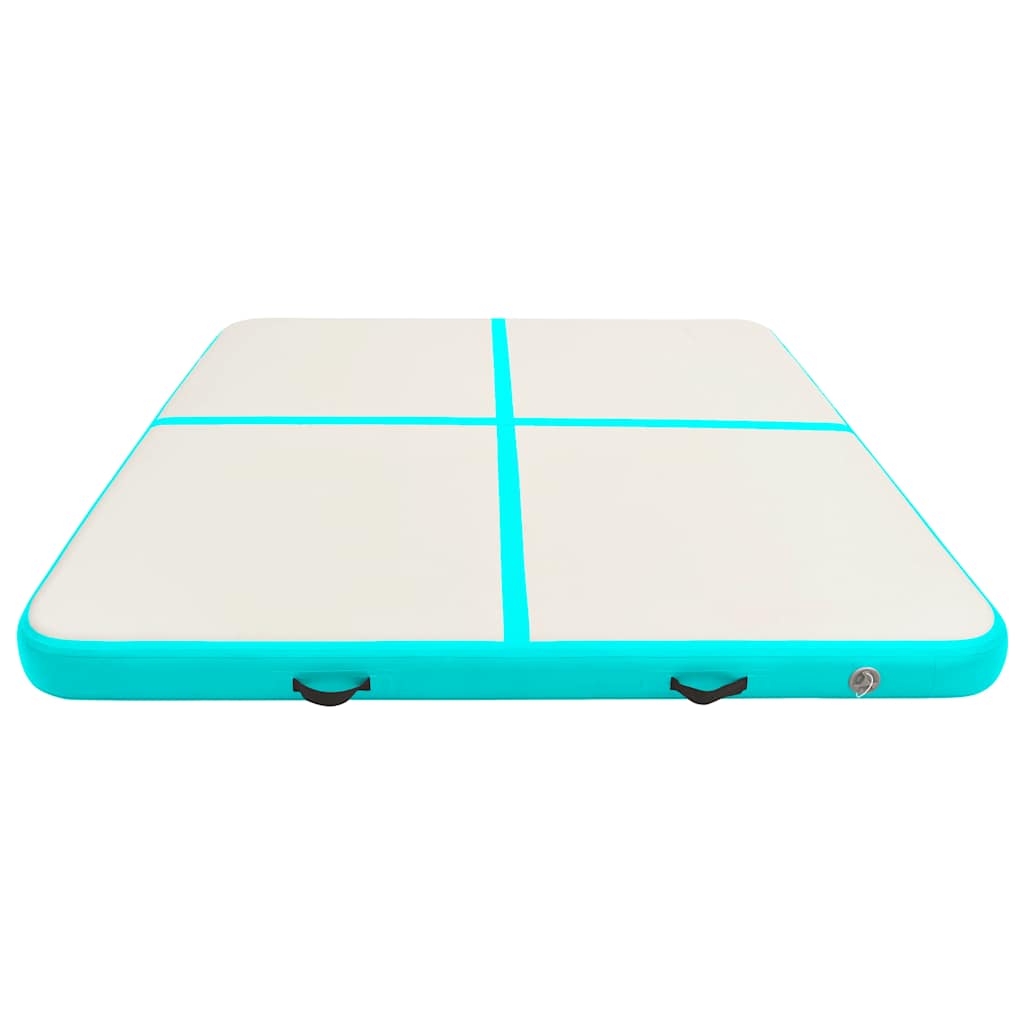 Aufblasbare Gymnastikmatte mit Pumpe 300×100×10 cm PVC Rosa