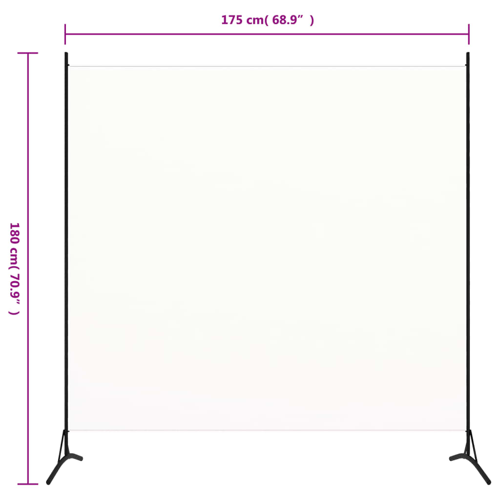 Einzel Panel Raumteiler Beige 175 x 180 cm Stoff