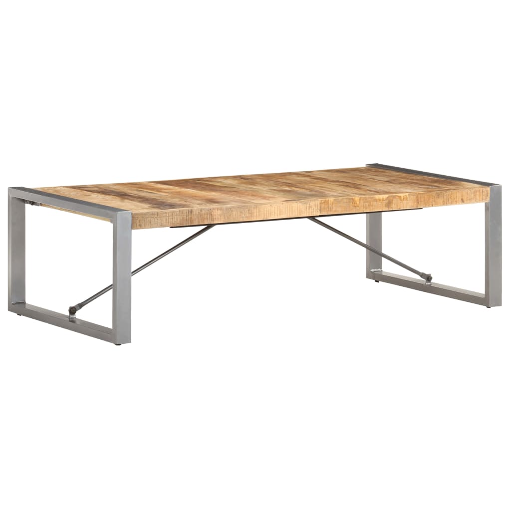 Couchtisch 140x140x40 cm Raues Mangoholz