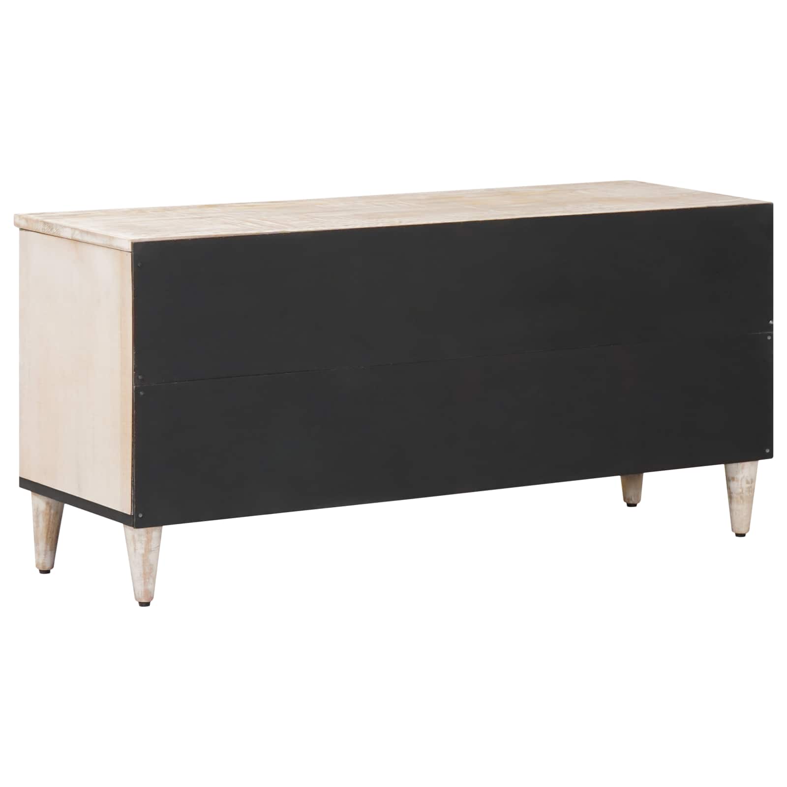 TV-Schränk mit Regal Braun 100 x 33,5 x 46 cm Massivholz Mango