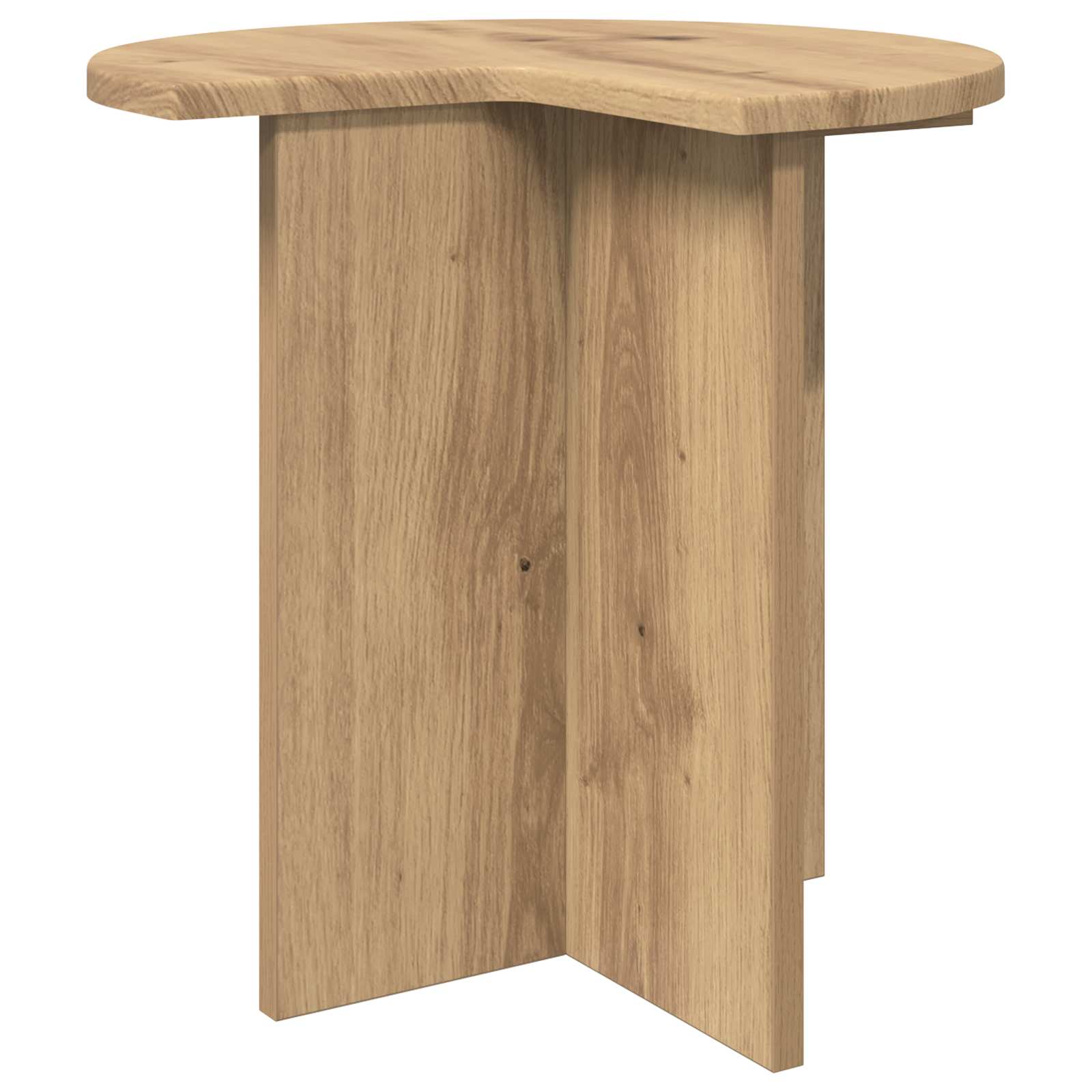 Beistelltisch mit Speicher Weiß Ø 39 x 38 cm Holzwerkstoff