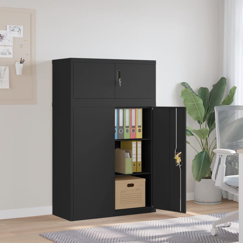 Aktenschrank Weiß 90x40x110 cm Stahl