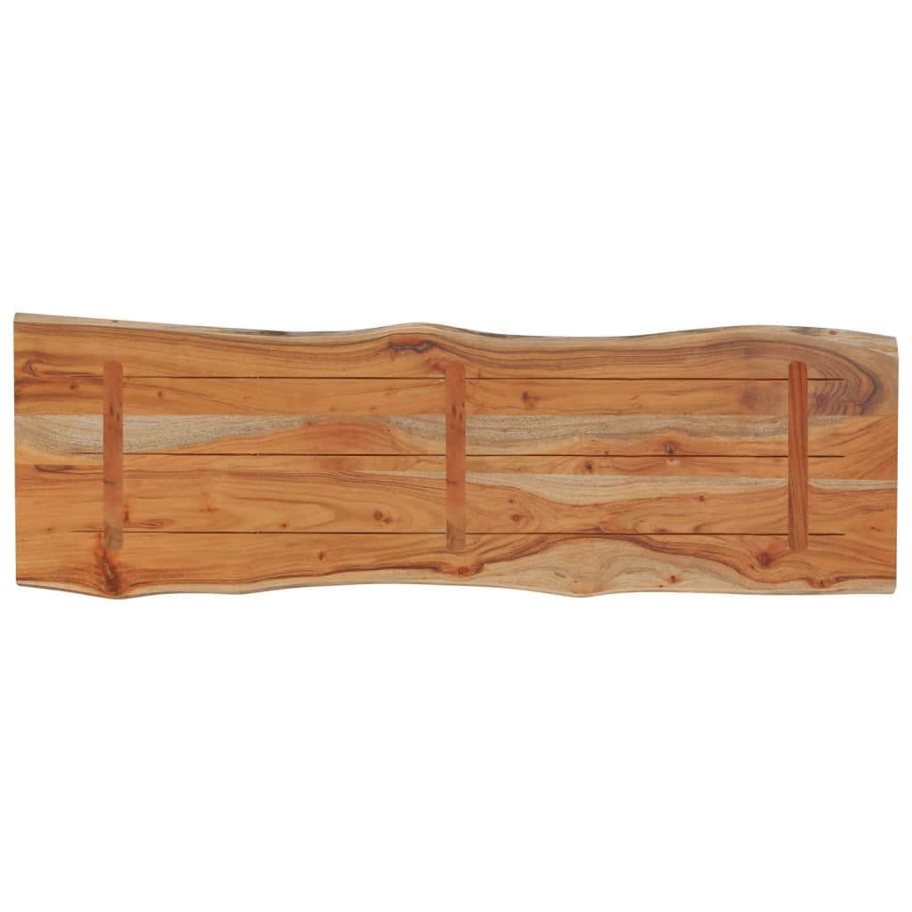 Tischplatte 40x40x2,5 cm Rechteckig Massivholz Akazie Baumkante