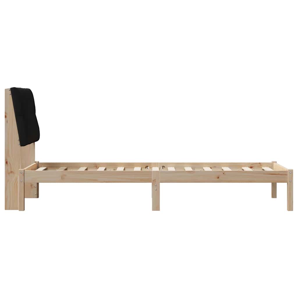 Bettgestell mit gepolstertem Kopfteil Braun 200 x 200 cm