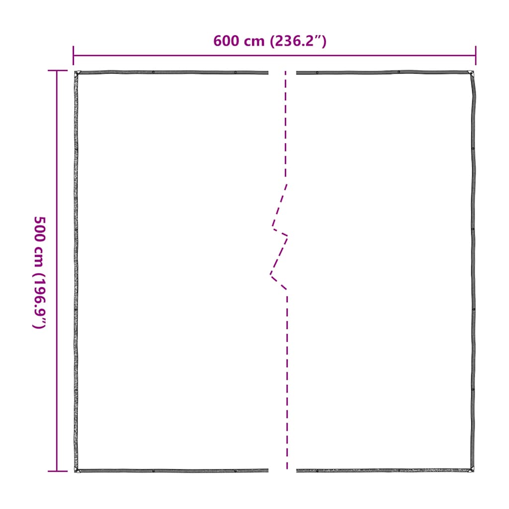 Transparente Plane mit Ösen 1x2 m Polyethylen