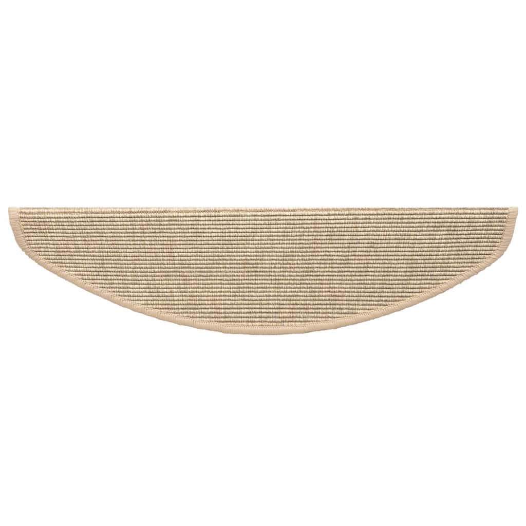 Stufenmatten 15 Stk. 56x17x3 cm Beige und Grau Halbrund